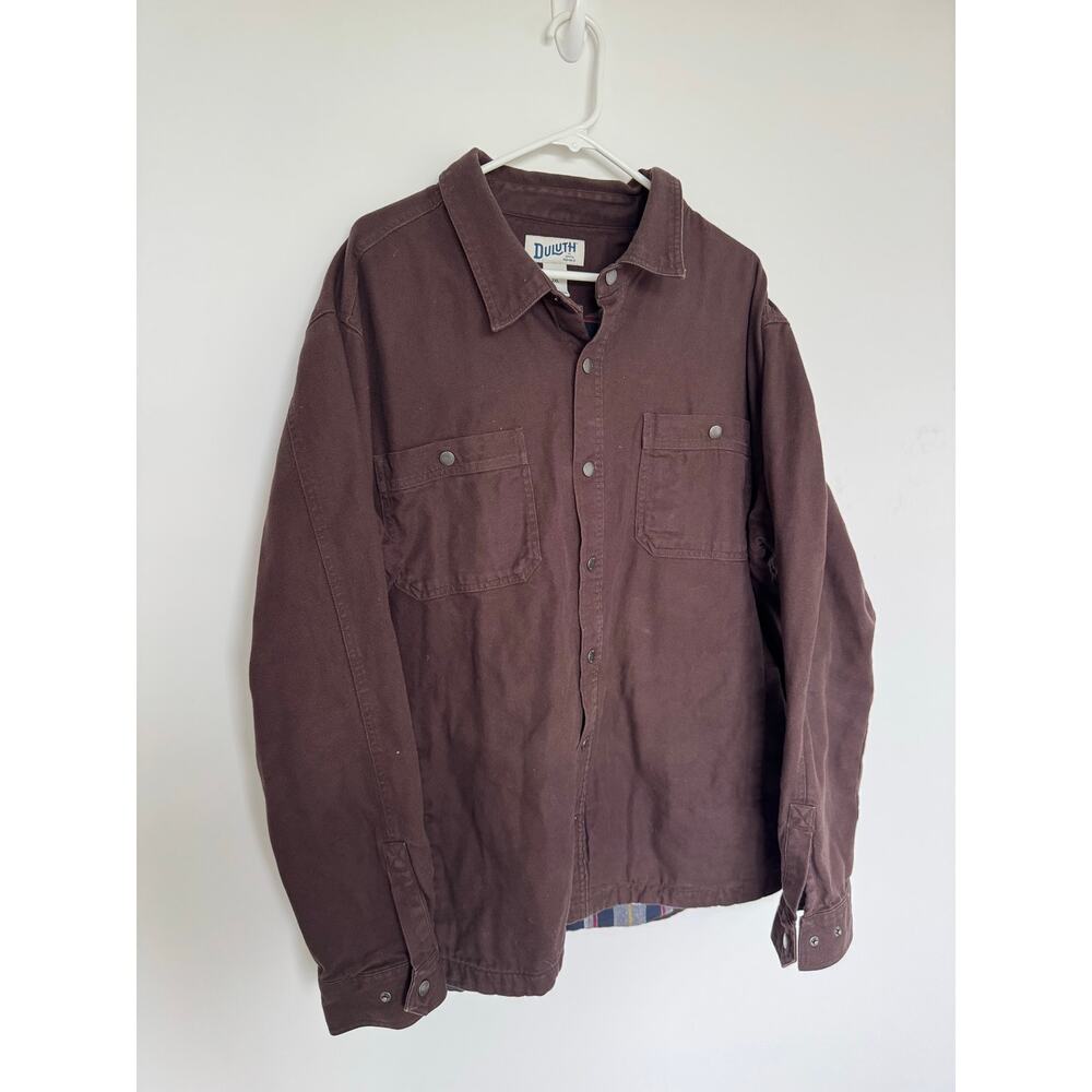 Duluth Trading Co. Lightweight Brown Flannel Jacket